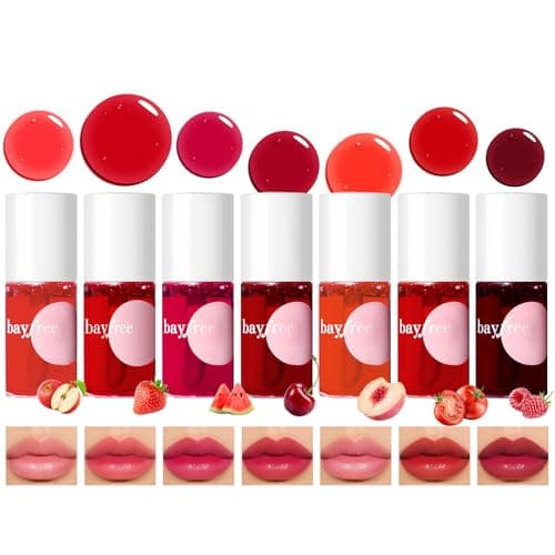 Image of bayfree Lip Tint Stain Set, Lip Stain Long Lasting Waterproof, Lightweight, Non-sticky, Transfer-Proof, Matte Finish (fruit land)