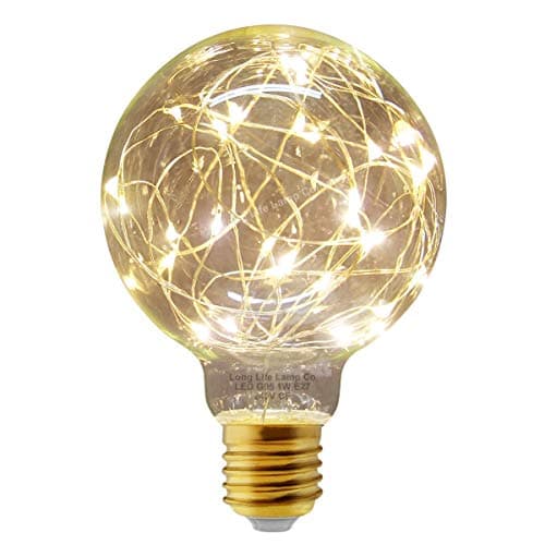 Image of 1w G95 Globe LED Industrial Decorative Light Bulb Coloured Fairy String Filament E27 (Warm)