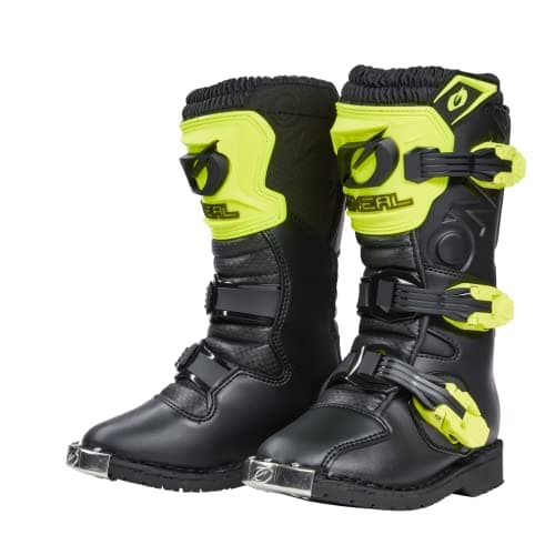 Image of O'NEAL | Motocross Boots | Kids | Enduro Motorcycle | Comfortable Air-Mesh, four buckles, synthetic material | Boots Rider Pro Youth | Black Neon Yellow | Size 13/32…
