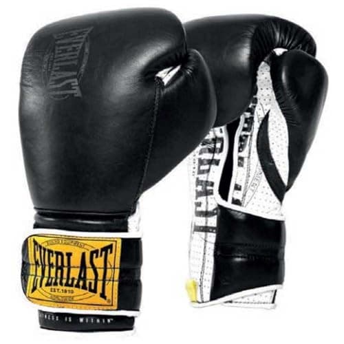 Image of Everlast Unisex Adult Boxing Gloves 1910 Sparring Glove Training Gloves Black 16oz