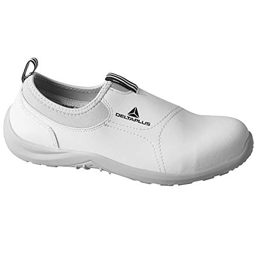 Image of Delta Plus-Miami Mens/Womens Slip On Canvas Safety Steel Toe/Midsole S2 Shoes UK11 White