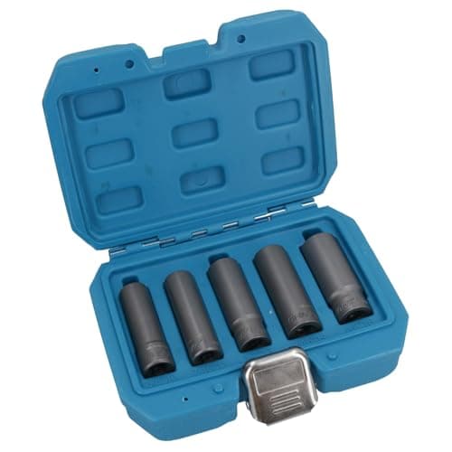 Image of AB Tools 5pc 3/8" Drive Deep Bolt Extractor Set Damaged Broken Nut Twist Socket Remover