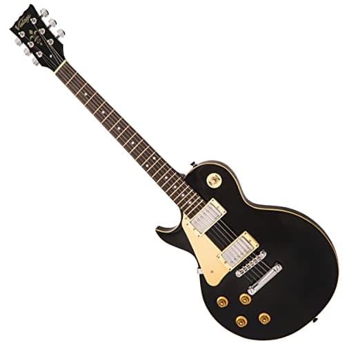 Image of VINTAGE V10 COASTER SERIES LEFT HANDED ELECTRIC GUITAR - GLOSS BLACK