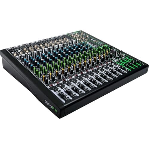 Image of Mackie ProFX16v3 16-channel Black Mixer with USB, Onyx Mic Preamps, 192kHz, 2x4 Recording, 24 Built-in FX, and Single-knob Compression