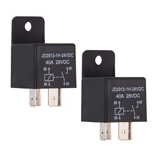 Image of Ehdis 2 Pcs Car Relay 24v 40amp 4 Pin Spst Model No.: JD2912-1H-24VDC 40A 28VDC, Auto Switches & Starters