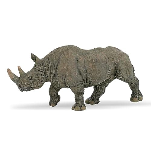 Image of Papo - Realistic Rhinoceros Figure - Ages 3+ - Wild Life Collection - Educational Play Savannah Animals - Gift Idea Toy for Girls and Boys