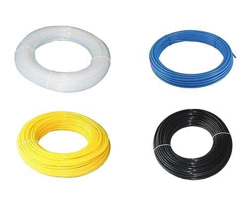 Image of Flexible Nylon Pneumatic Tubing Airline Pipe - Chemical & Hydrocarbon Resistant - UV Stabilised PA12 (12mm OD x 10mm ID x 5m, Blue)
