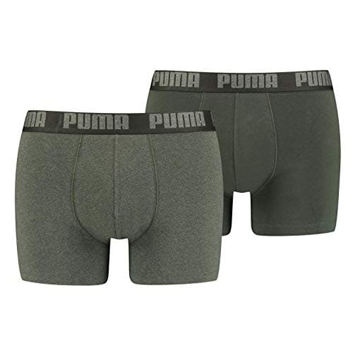 Image of PUMA Men's Boxer, Green Melange, M (Pack of 2)