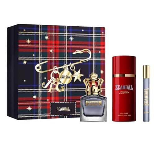 Image of Jean Paul Gaultier Scandal Pour Homme Eau de Toilette 50ml Gift Set 2023 (Contains 50ml EDT, 150ml Deodorant Spray and 10ml Travel Spray)