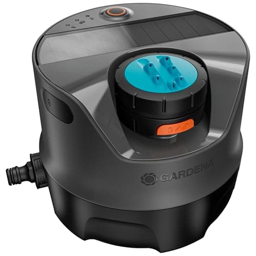 Image of Gardena AquaPrecise Irrigation System for Lawns up to 320 m²: Solar Powered, Even Water Distribution, for Any Garden Shape, Bluetooth, Easy Installation (16000-20)