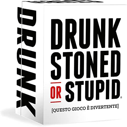 Image of Asmodee Italy Drunk, Stoned or Stupid, Card Game, Prohibited for Minors under 18 Years (Italian Edition) 8416