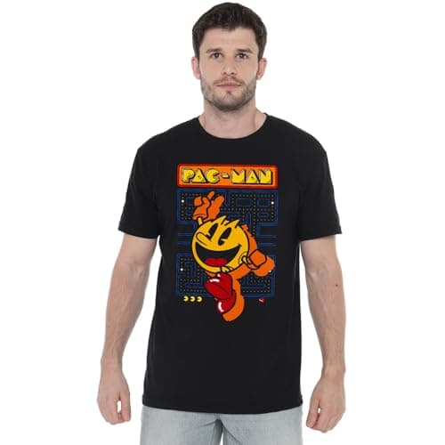 Image of Cotton Soul Pacman Retro Unisex T Shirt, Black, XXX-Large