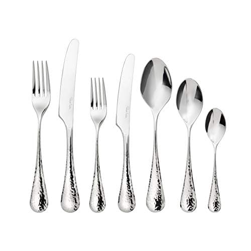 Image of Robert Welch Honeybourne Bright, 42 Piece Cutlery Set for 6 People. Made from Stainless Steel. Dishwasher Safe.