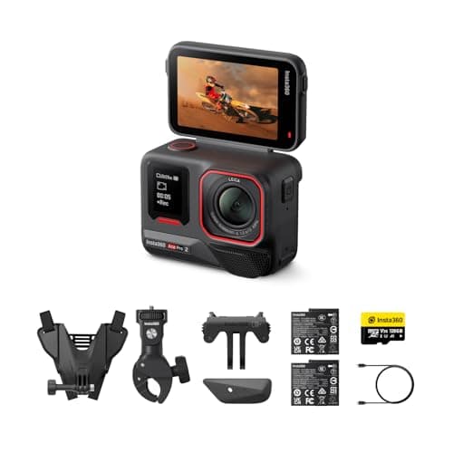 Image of Insta360 Ace Pro 2 8K Waterproof Action Camera Designed in Collaboration with Leica, 1/1.3" Sensor, Dual AI Chip, Low Light, Superior Audio, Flip Screen and AI Editing for Vlog