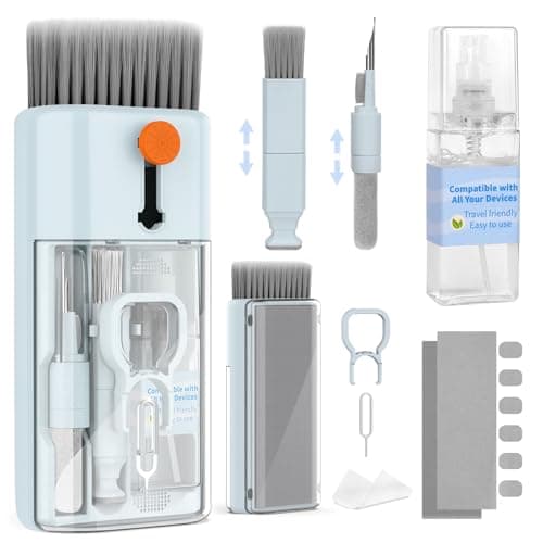 Image of CleaniKu Keyboard Cleaner Laptop Cleaning Kit - 12 in 1 Computer Tech Cleaning Brush, Electronic Screen Cleaner with Multi-Function Cleaning Pen for MacBook, Tablet, iPhone, Earbuds, Camera, Lens