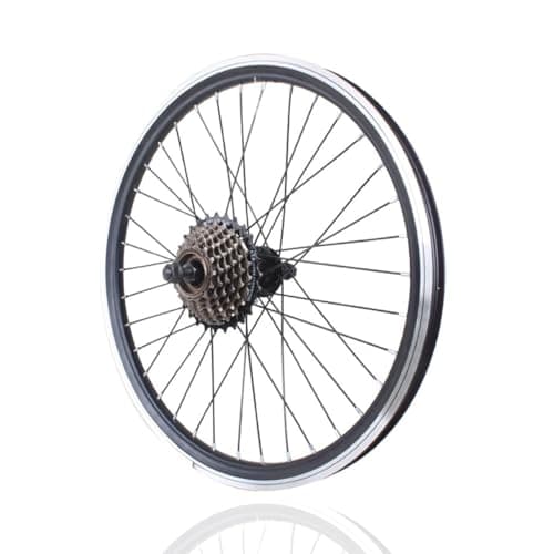 Image of QUYCOIU 20in Mountain Bike Wheels 1.75/1.35 Tires Variable Speed Front V Brake /93mm & Rear V/Disc/Band Brake/135mm Aluminum Double Wall Carbon Steel 36H Hub For 6/7/8/9/10-speed(Rear+freewheel)