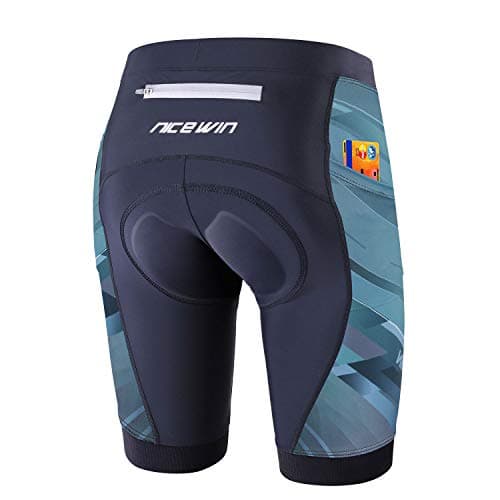 Image of NICEWIN Biker Shorts for Women Padded Cycling Tights High Waist Riding Short Leggings Gray
