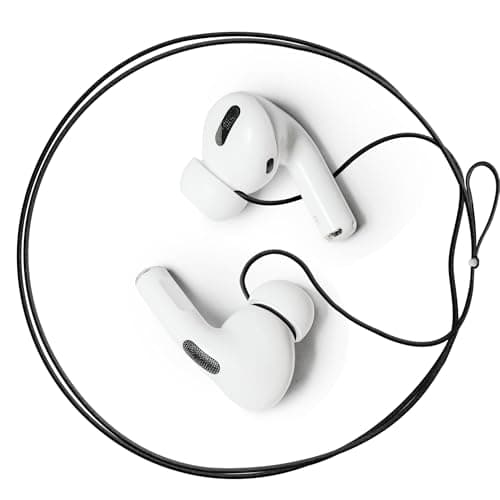 Image of Podstring New Version of Anti-Lost Strap for Wireless in-Ear Earbuds, Airpod Lanyard (Compatible with Airpods Pro 1 2 3, Sony, Beats, Samsung, Bose) - Black
