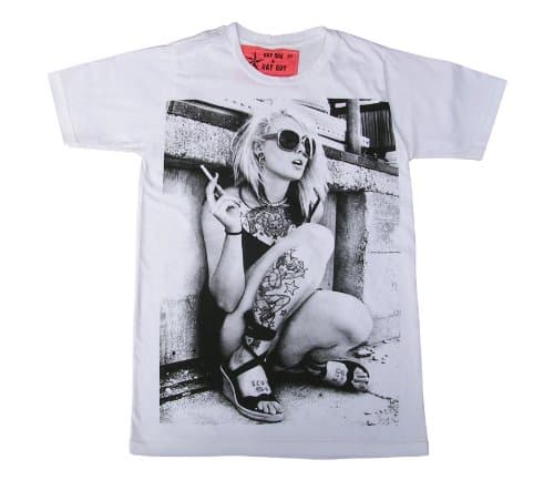 Image of Zip Zap Zooom Mens Retro Punk Rock Pop Sexy Manga Vintage T-Shirt New - Large White