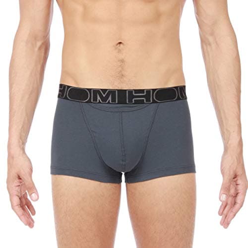 Image of HOM, Mens, Boxerlines 2-Pack HO1 Boxer Briefs, Navy Blue, Grey, L