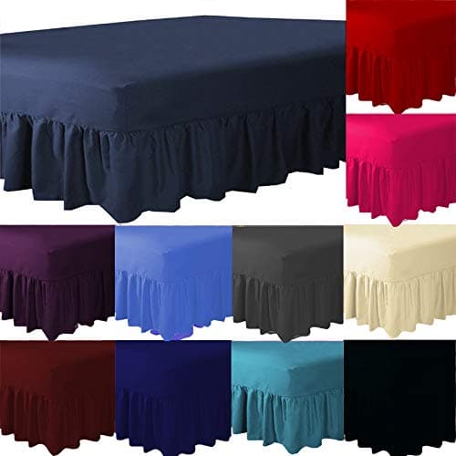 Image of Lawrance Caprino Percale Extra Deep Fitted Valance Sheet (Double, Cream)