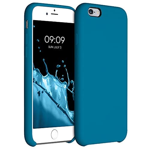 Image of kwmobile Case for Apple iPhone 6 / 6S Case - Soft Cover - Shockproof Silicone - Wireless Charging Caribbean Blue