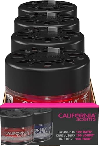 Image of California Scents Gel Plus Car Air Freshener, Coronado Cherry Scent, 4 Count