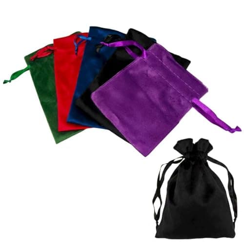Image of Chtaoxin 5 PCS Suede Velvet Bag, Gift Packaging, Small Drawstring Design Gift Bags, Dice Bag, Storage of Jewelry