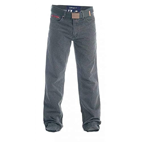 Image of Mens Duke 100% Cotton Bedford Cord Trouser Pant Bottoms Colour: Charcoal / Dark Grey Size: 40S