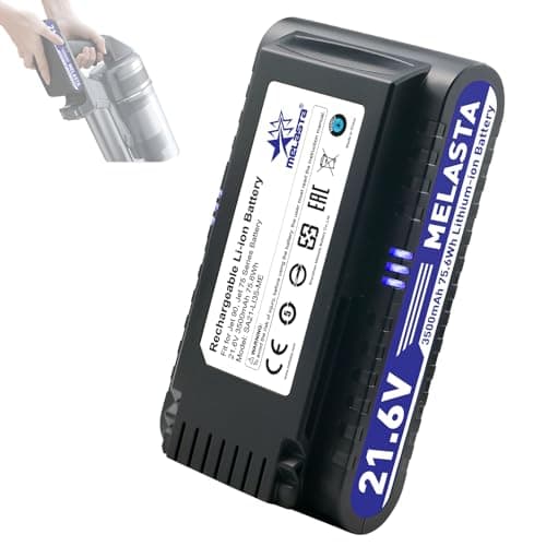 Image of melasta 21.6V 3500mAh Li-ion Vacuum Batteries, Replacement for Samsung Battery Samsung Jet 75, Jet 75 Pet, Jet 75 complete, Jet 90, Jet 90 Multi, Jet 90 Pet, Jet 90 Completo, VCA-SBT90/XAA