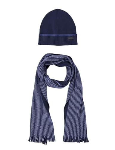Image of BOSS Men's Ernesto_Set Scarf, Dark Blue, Einheitsgröße
