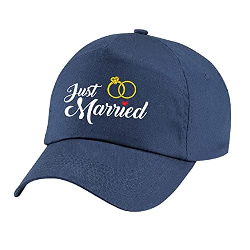 Image of Graphic Impact Funny Just Married Stag Do Printed Adjustable Sport Outdoor for Couples Adults Unisex Baseball Cap(Navy)