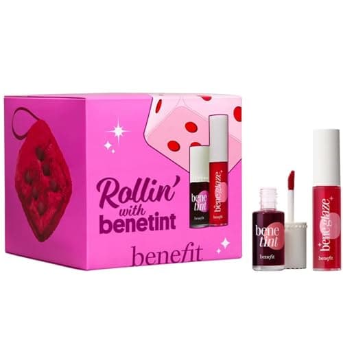 Image of Benefit Rollin’ With Benetint 3-Piece Lip & Cheek Gift Set Full-size rose-tinted lip & cheek stain and lip gloss