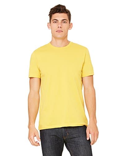 Image of Canvas Unisex Jersey Crew Neck Short Sleeve T-Shirt, Maize Yellow, Medium
