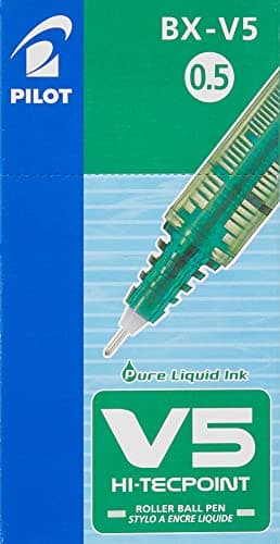 Image of Pilot V5 Liquid Ink Rollerball 0.5 mm Tip (Box of 12) - Green