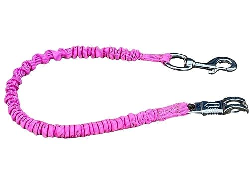 Image of Equipride Heavy Duty Fabric Covered Quick Release Trailer Tie Stable Bungee Tie Elasticated (Pink)