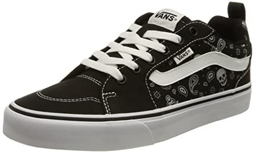 Image of Vans Mens Size 8.5, Filmore Sneaker Black & White Suede & Mesh Canvas Lace Up Shoes, Low Top Men's Trainers, Lightweight Men's Shoes Active Wear Range (8.5 UK)