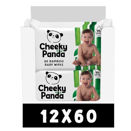 Image of The Cheeky Panda Bamboo Biodegradable Baby Wipes Multipack | 99% Purified Water, Suitable for Sensitive Skin | Dermatologically Tested