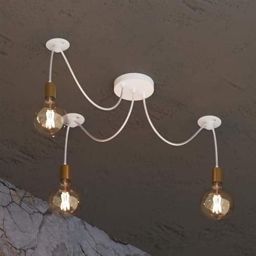 Image of LEDSone Modern 3 Head Spider Pendant Light Gold E27 Ceiling Light Adjustable Cable Chandelier Lighting Fixture