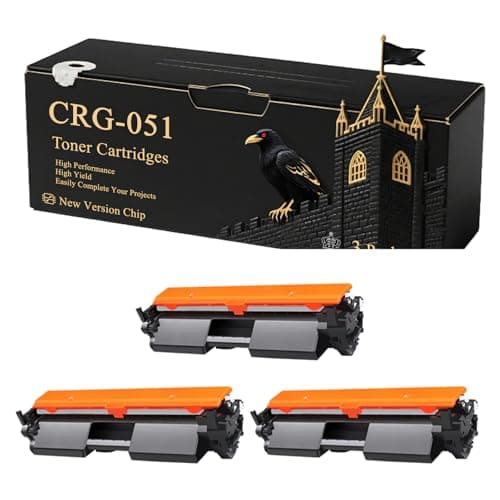 Image of CRG-051 Toner Cartridges Compatible for Canon i-SENSYS LBP-162dw MF264dw MF264dwII MF267dw MF267dwII MF269dw Printers, With Chip, 2700 Pages, Vibrant Colours (3 Pack Black)