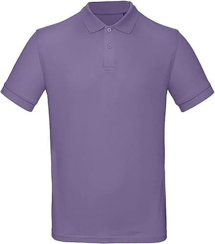 Image of NY Deluxe Edition Mens Polo Shirts Short Sleeve Premium Regular Fit Pique Work Casual Plain Top (S, Purple)