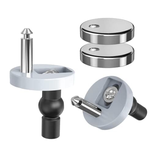 Image of YUNYU 2 Pack Toilet Seat Hinges Fixings,Toilet Seat Fittings,Quick Release Toilet Seat Fixings,Universal Toilet Seat Hinges for WC Toilet Blind Holes