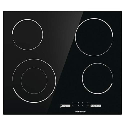Image of Hisense E6432C Built-in 60cm Electric Ceramic Hob with Child Lock, Touch control, Timer Function - Black 7200W, 20 x 24 x 2 inches (L x W x H)