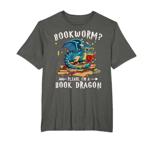 Image of Dragon Book Shirt - Book Reading Bookworm? I'm a Book Dragon T-Shirt