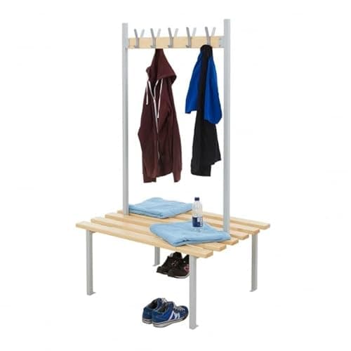 Image of BiGDUG Essentials Changing Room Bench - Double Sided Bench with 10 Hooks - 1750h x 1000w x 780d mm