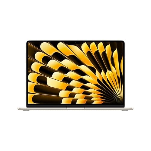 Image of Apple MacBook Air 15-inch Laptop with M5 chip: Built for AI, 15.3-inch Liquid Retina Display, 16GB Unified Memory, 512GB SSD, 12MP Center Stage, Touch ID, Wi-Fi 7; Starlight