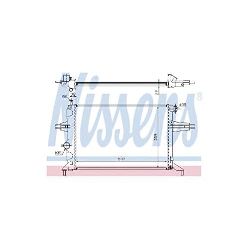 Image of Nissens 63005A Radiator, engine cooling