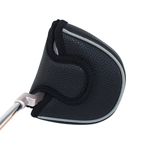Image of Big Teeth Golf Mallet Putter Head Cover Headcover Magnetic Club Protector for Ping Odyssey (Black)