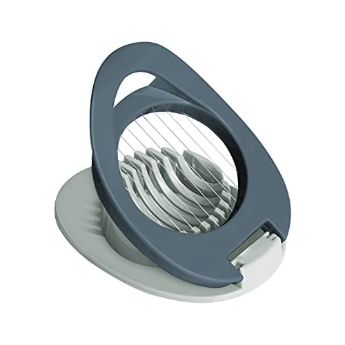 Image of ITME Egg Slicer with Stainless Steel Wire Egg Slicer, Multifunctional Egg Cutter for Evenly Slicing Boiled Eggs Ham Banana and Strawberry(Blue)