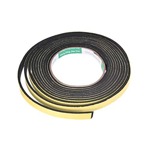 Image of sourcing map Sealing Foam Tape 10mm Wide 3mm Thick 4m/13ft Long, Self Adhesive Weather Strip for Window Door Insulation